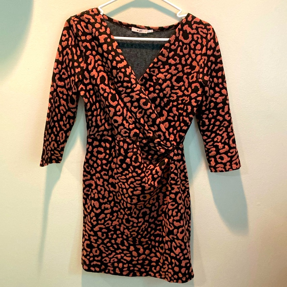 Mi Ami pink and black leopard print dress.